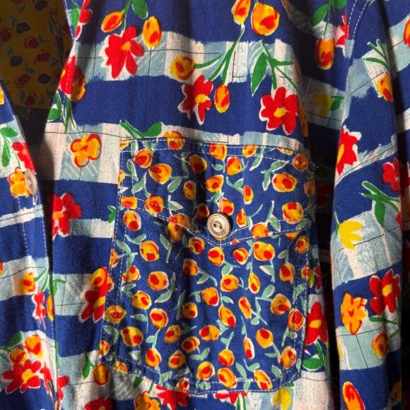 Carole Little Sport Vintage Blouse & Skirt Set Cottage Core Sz Large Skirt - Picture 8 of 13